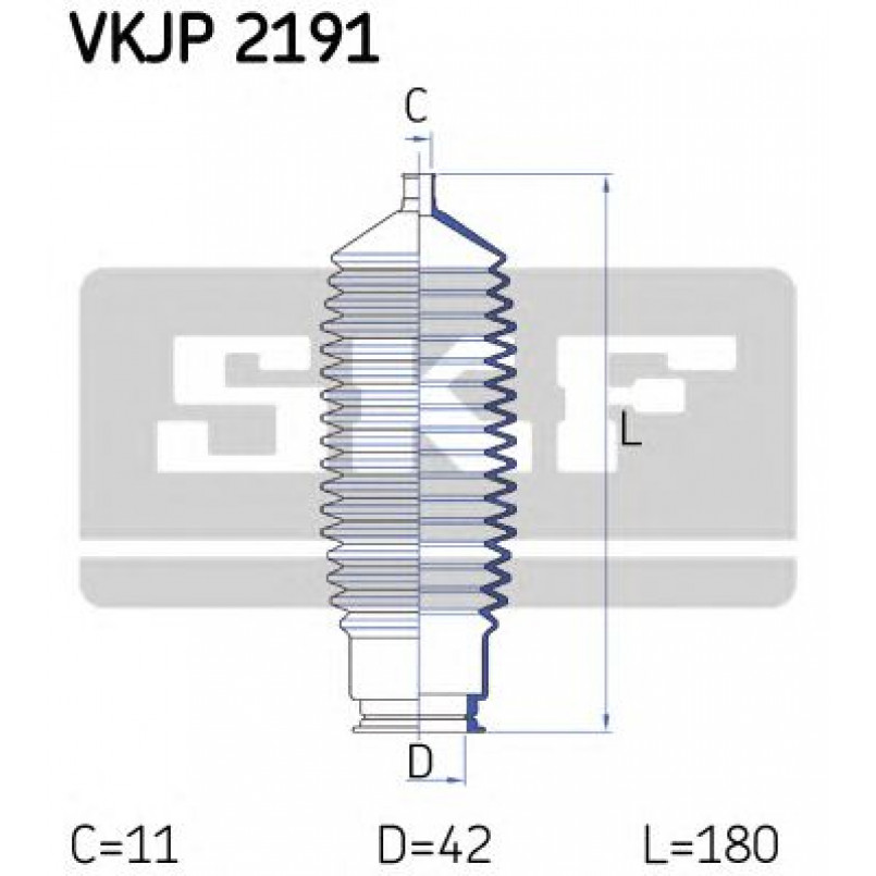 VKJP 2191 SKF - Пильовик привідного валу